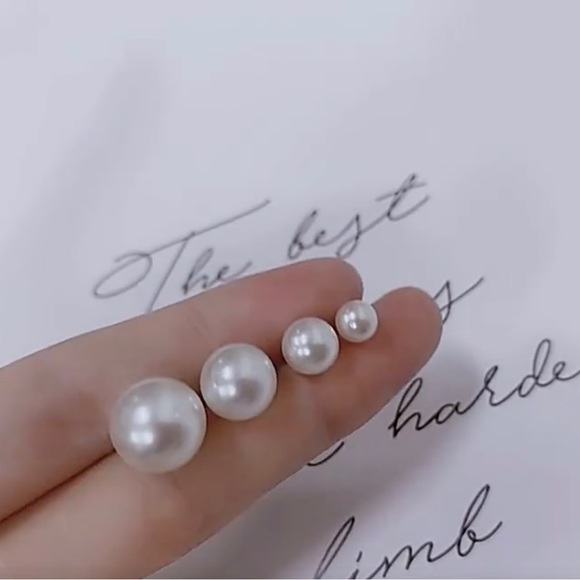 Pearl studs earrings (All Sizes) - Picture 6 of 8